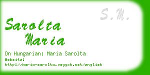 sarolta maria business card